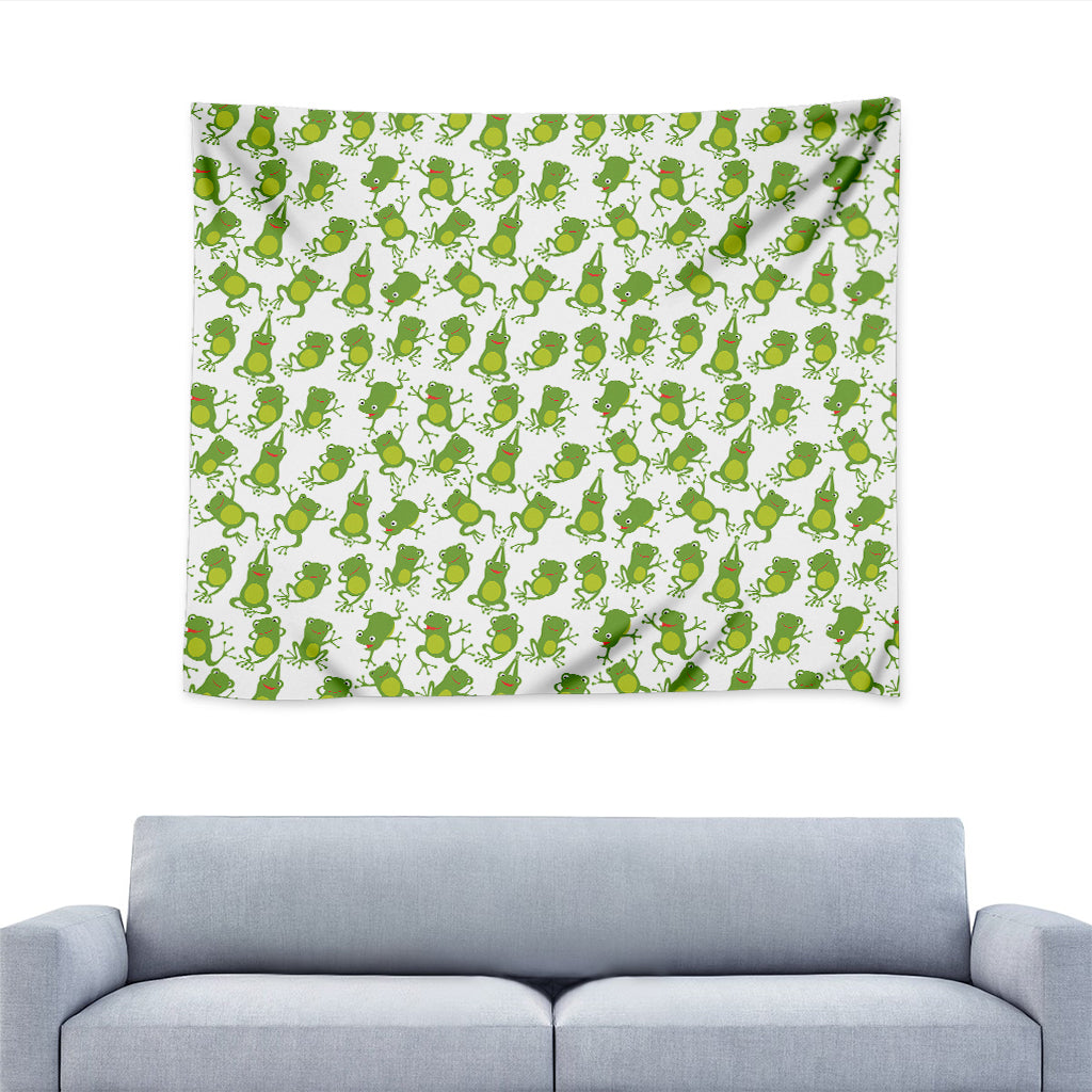 Cute Frog Pattern Print Tapestry