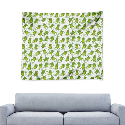 Cute Frog Pattern Print Tapestry