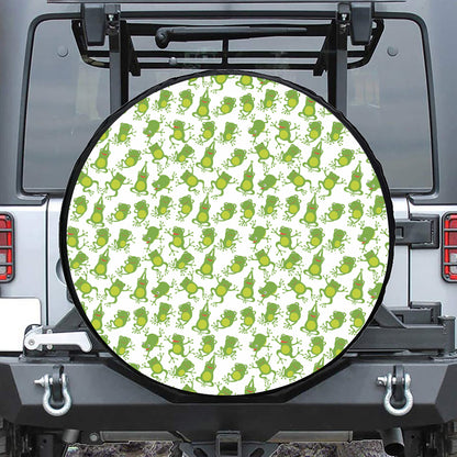 Cute Frog Pattern Print Tire Cover