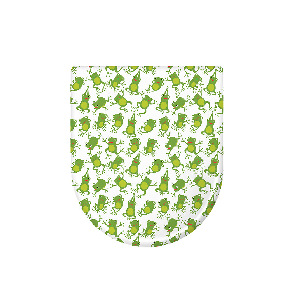 Cute Frog Pattern Print Toilet Lid Cover