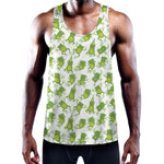 Cute Frog Pattern Print Training Tank Top