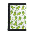 Cute Frog Pattern Print Trifold Wallet