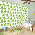 Cute Frog Pattern Print Wall Sticker