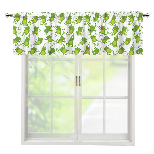 Cute Frog Pattern Print Window Valance