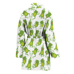 Cute Frog Pattern Print Women's Bathrobe