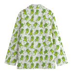 Cute Frog Pattern Print Women's Blazer
