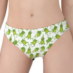 Cute Frog Pattern Print Women's Panties