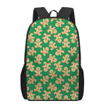 Cute Gingerbread Man Pattern Print 17 Inch Backpack