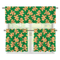 Cute Gingerbread Man Pattern Print 3 Piece Kitchen Curtains