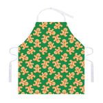 Cute Gingerbread Man Pattern Print Adjustable Apron