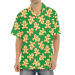 Cute Gingerbread Man Pattern Print Aloha Shirt