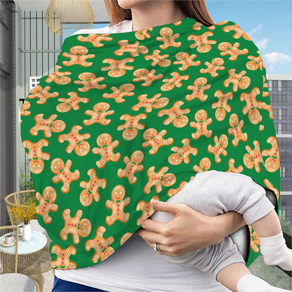 Cute Gingerbread Man Pattern Print Baby Seat Cover