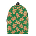 Cute Gingerbread Man Pattern Print School Backpack