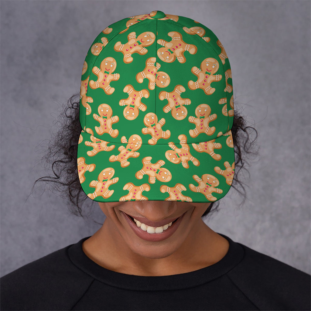 Cute Gingerbread Man Pattern Print Baseball Cap