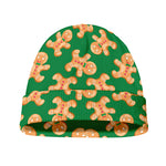 Cute Gingerbread Man Pattern Print Beanie