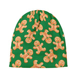 Cute Gingerbread Man Pattern Print Beanie