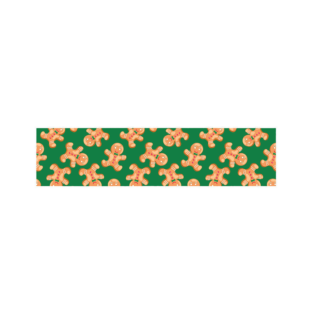 Cute Gingerbread Man Pattern Print Bed Runner