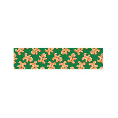 Cute Gingerbread Man Pattern Print Bed Runner