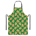 Cute Gingerbread Man Pattern Print Bib Apron With Pocket