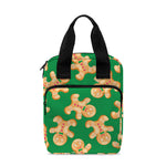 Cute Gingerbread Man Pattern Print Bible Tote Bag