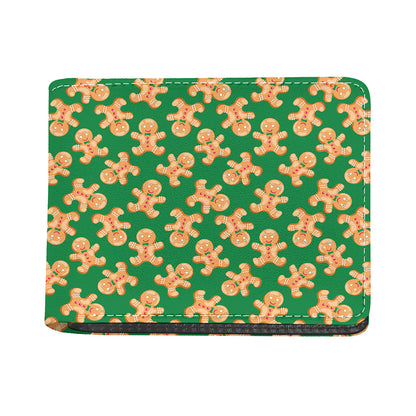Cute Gingerbread Man Pattern Print Bifold Wallet