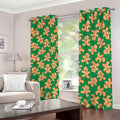 Cute Gingerbread Man Pattern Print Dimout Grommet Curtains