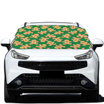 Cute Gingerbread Man Pattern Print Car Windshield Snow Cover