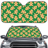 Cute Gingerbread Man Pattern Print Car Windshield Sun Shade