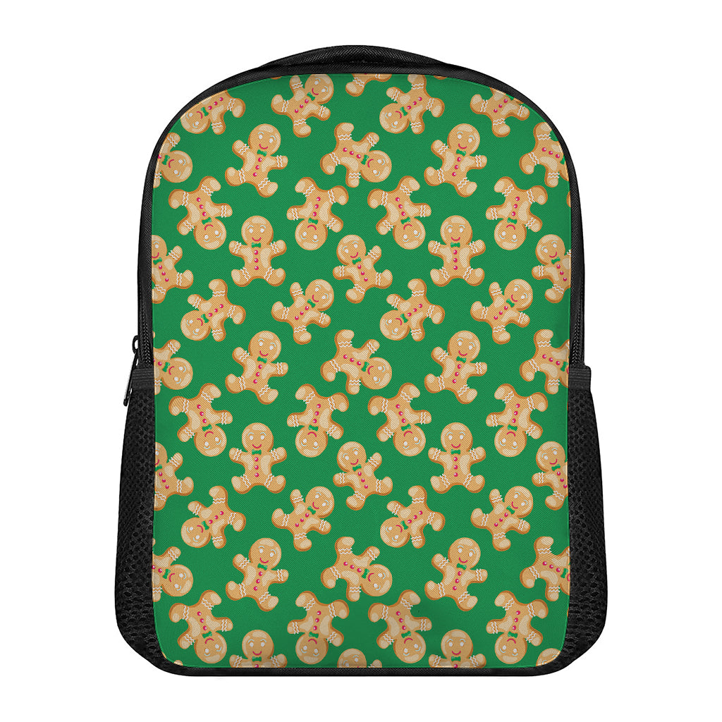 Cute Gingerbread Man Pattern Print Casual Backpack