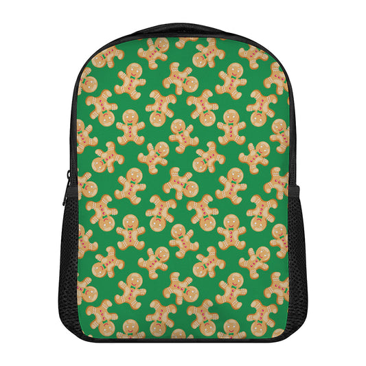 Cute Gingerbread Man Pattern Print Casual Backpack