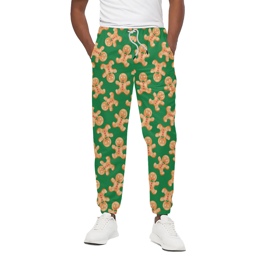 Cute Gingerbread Man Pattern Print Cotton Pants