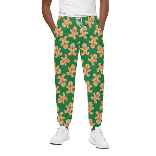 Cute Gingerbread Man Pattern Print Cotton Pants