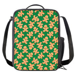 Cute Gingerbread Man Pattern Print Crossbody Lunch Bag