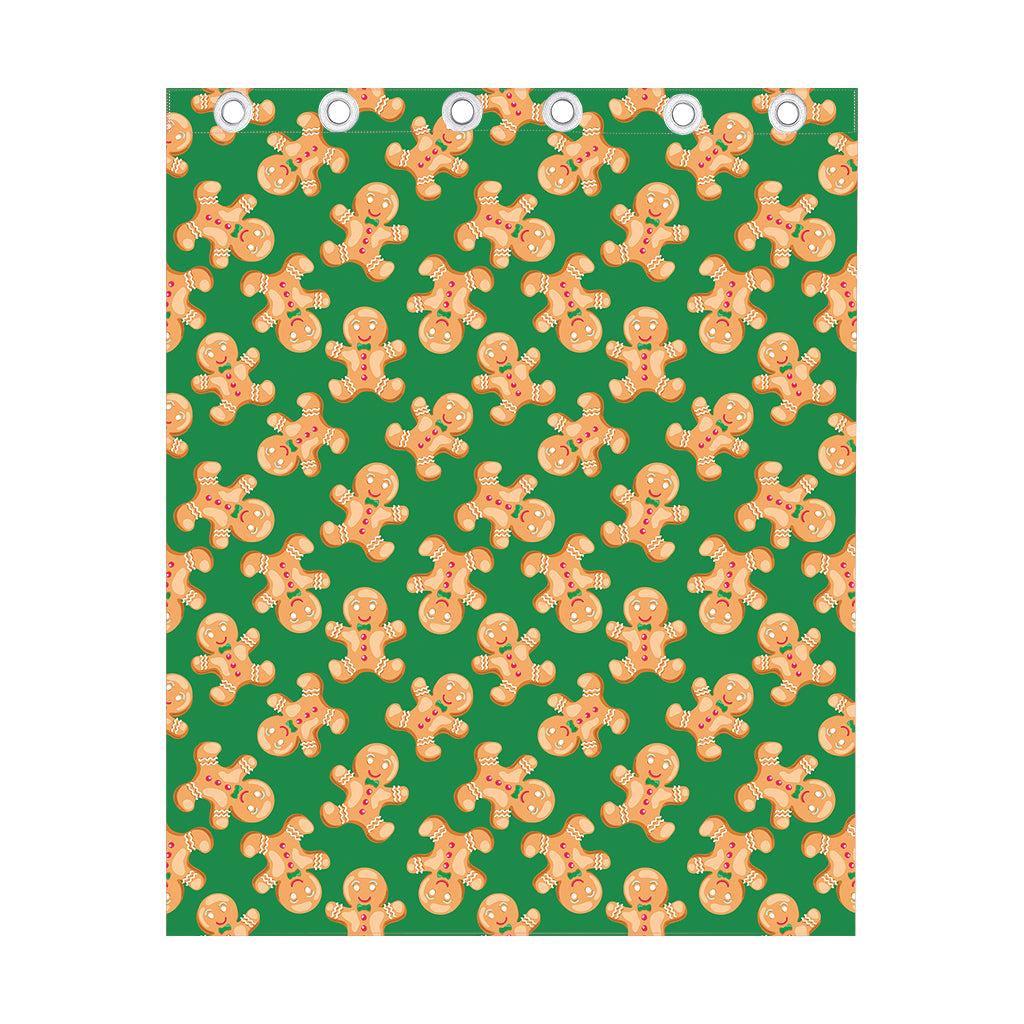 Cute Gingerbread Man Pattern Print Curtain