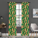Cute Gingerbread Man Pattern Print Curtain