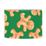 Cute Gingerbread Man Pattern Print Drum Lamp Shade