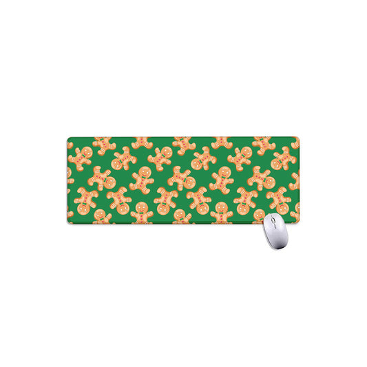 Cute Gingerbread Man Pattern Print Extended Mouse Pad