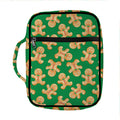 Cute Gingerbread Man Pattern Print Front Pocket Bible Bag