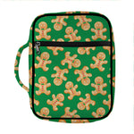 Cute Gingerbread Man Pattern Print Front Pocket Bible Bag