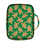 Cute Gingerbread Man Pattern Print Front Pocket Bible Bag