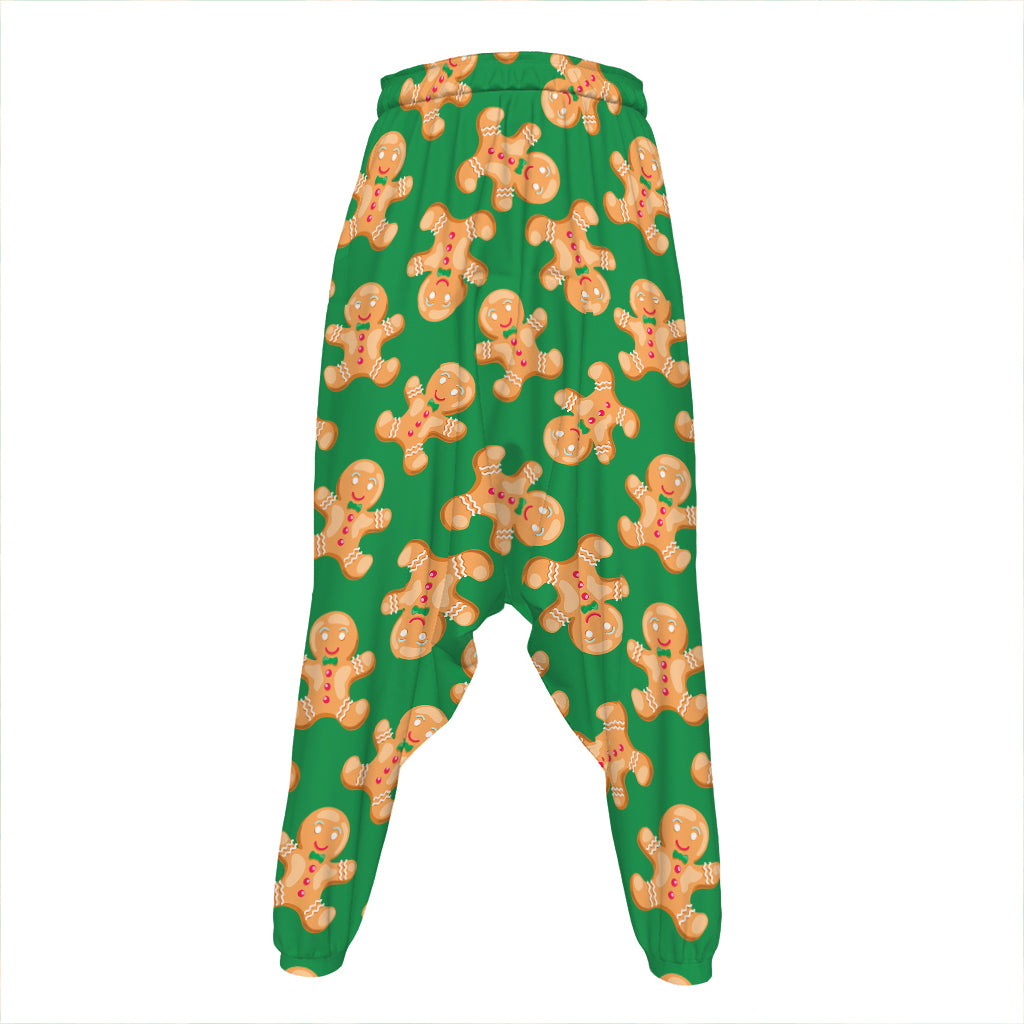 Cute Gingerbread Man Pattern Print Hammer Pants