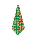 Cute Gingerbread Man Pattern Print Hand Towel
