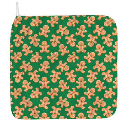Cute Gingerbread Man Pattern Print Hand Towel