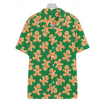 Cute Gingerbread Man Pattern Print Hawaiian Shirt