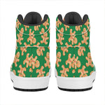 Cute Gingerbread Man Pattern Print High Top Leather Sneakers