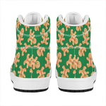 Cute Gingerbread Man Pattern Print High Top Leather Sneakers
