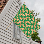 Cute Gingerbread Man Pattern Print House Flag