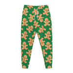 Cute Gingerbread Man Pattern Print Jogger Pants