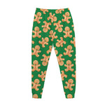 Cute Gingerbread Man Pattern Print Jogger Pants