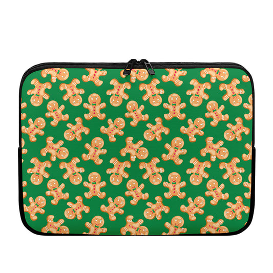 Cute Gingerbread Man Pattern Print Laptop Sleeve